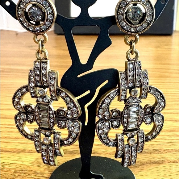 Vintage Rare Haidi Daus Crystal Chandelier Earrings